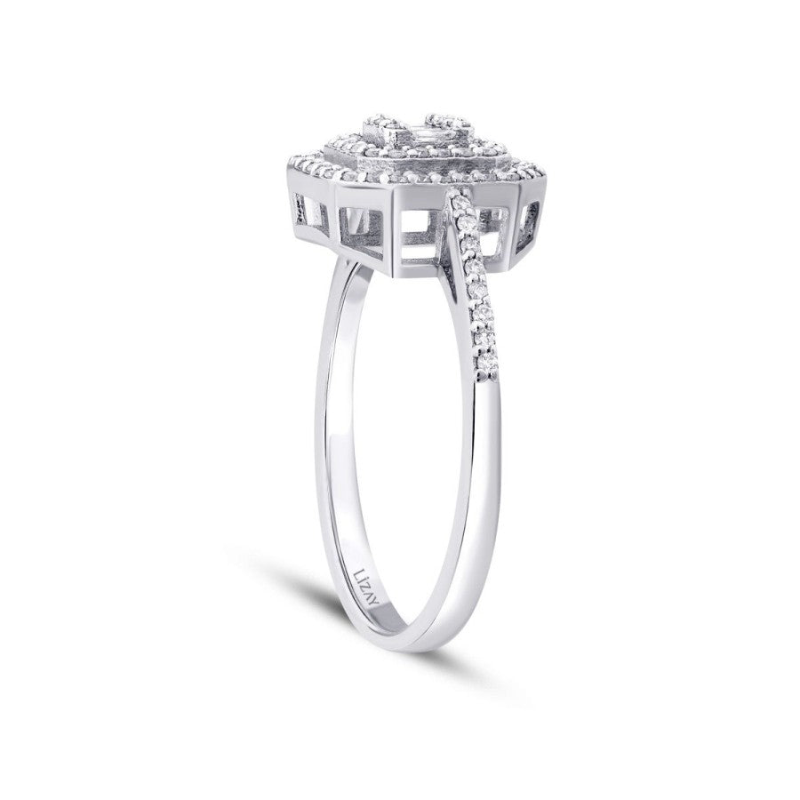 0.57 Carat Diamond Baguette Ring