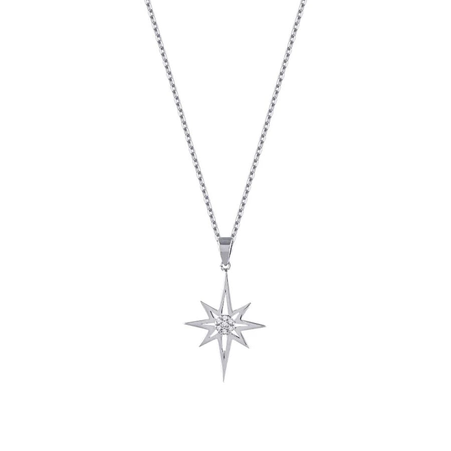 0.04 Carat Diamond Star Necklace
