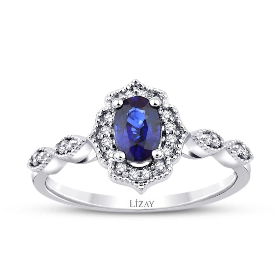 2.54 Carat Diamond Sapphire Set