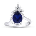 2.19 Carat Diamond Sapphire Ring