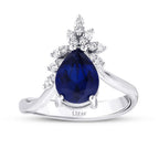 2.19 Carat Diamond Sapphire Ring