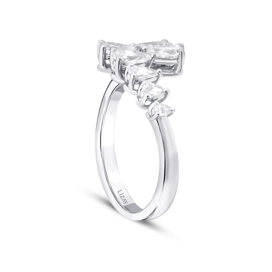 1.08 Carat Diamond Pear Ring