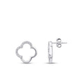 0.13 Carat Diamond Clover Earrings