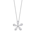 0.23 Carat Diamond Baguette Flower Necklace