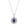 0.44 Carat Diamond Sapphire Necklace