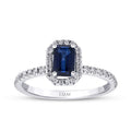 1.08 Carat Diamond Sapphire Ring