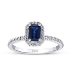 1.08 Carat Diamond Sapphire Ring