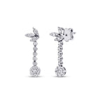0.52 Carat Diamond Flower Earrings