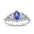 1.11 Carat Diamond Sapphire Ring