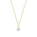 0.24 Carat Diamond Flower Necklace