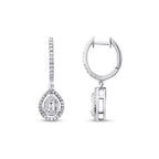 0.43 Carat Diamond Pear Baguette Earrings