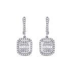 0.74 Carat Diamond Baguette Earrings
