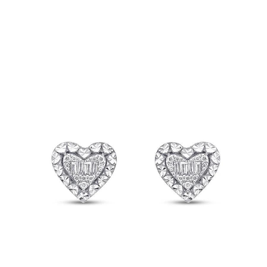 0.40 Carat Diamond Baguette Heart Set
