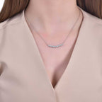 0.72 Carat Diamond Baguette Necklace