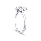0.16 Carat Diamond Flower Ring