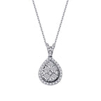 0.36 Carat Diamond Pear Necklace