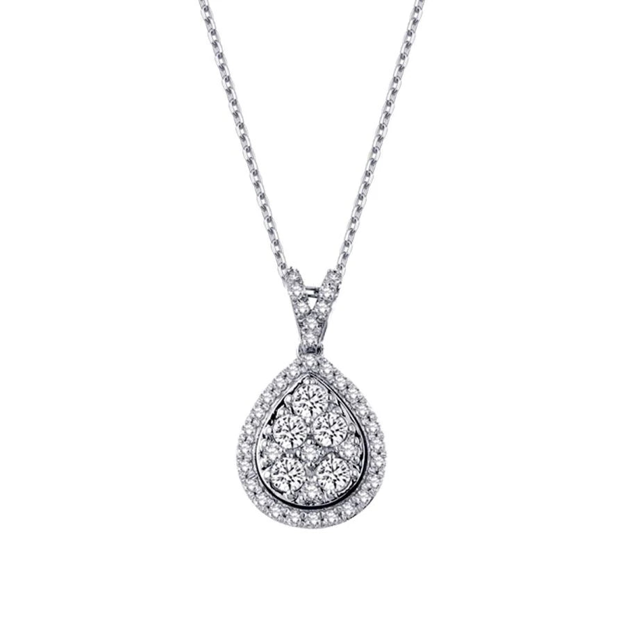 0.36 Carat Diamond Pear Necklace