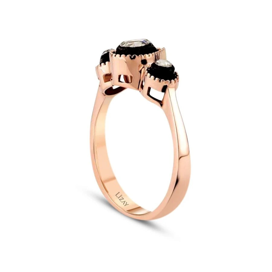 0.17 Carat Diamond Pear Tria Ring