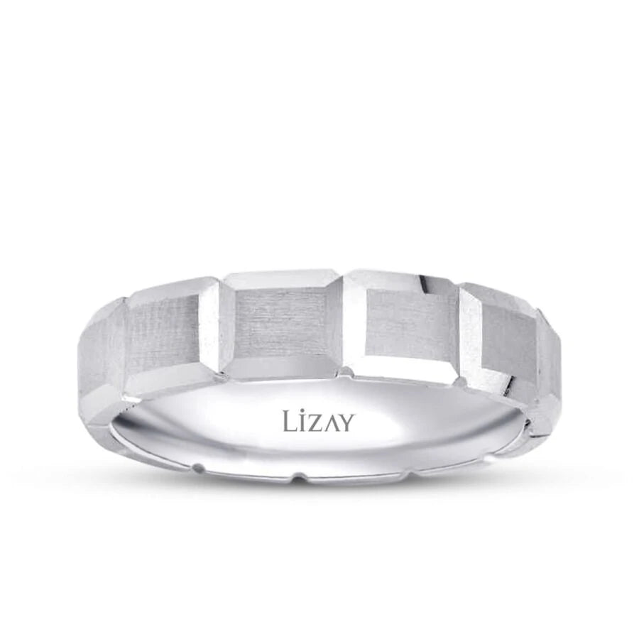 White Gold Cubic Wedding Band