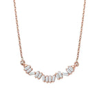 0.21 Carat Diamond Baguette Necklace