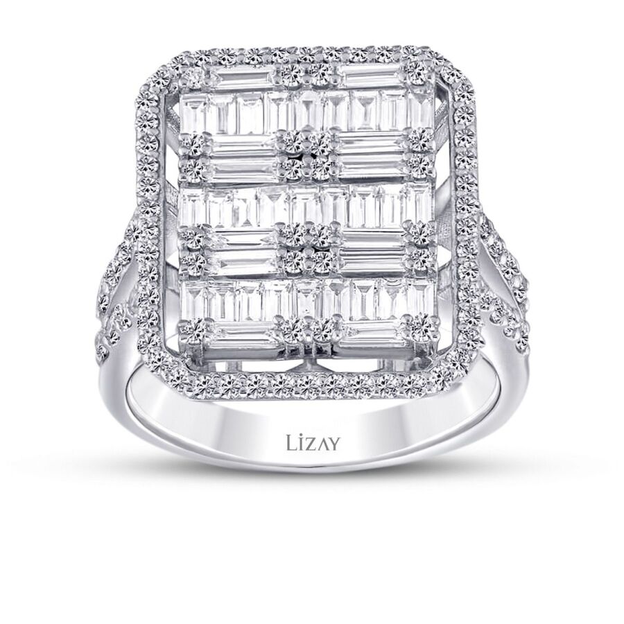 1.71 Carat Diamond Baguette Ring