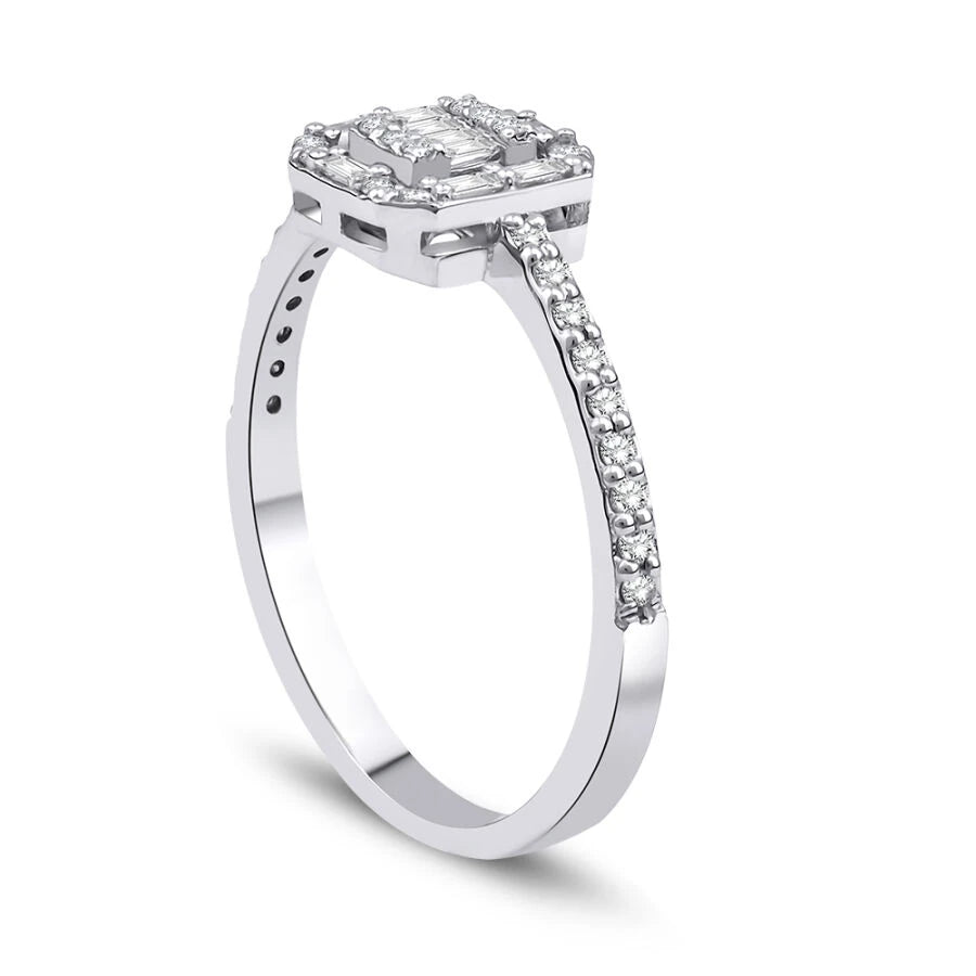 0.28 Carat Diamond Baguette Ring