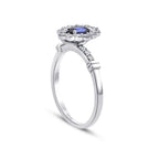 0.89 Carat Diamond Sapphire Ring