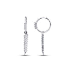 0.48 Carat Diamond Baguette Earrings