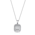 0.16 Carat Diamond Baguette Necklace