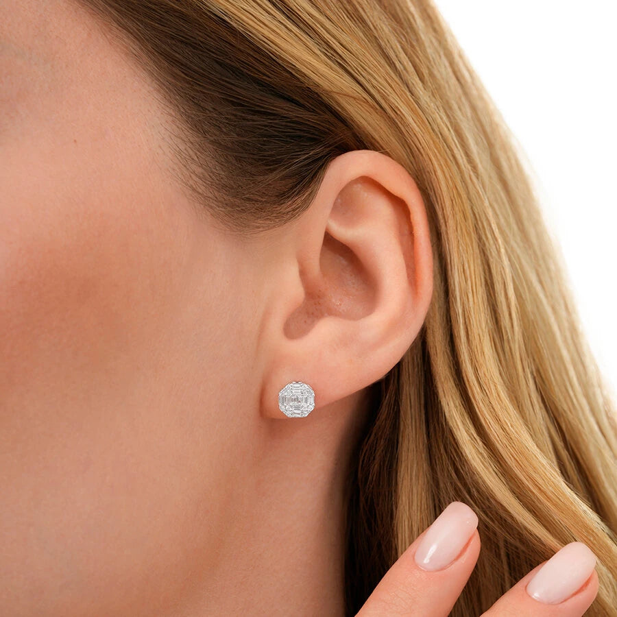 0.87 Carat Diamond Baguette Round Set