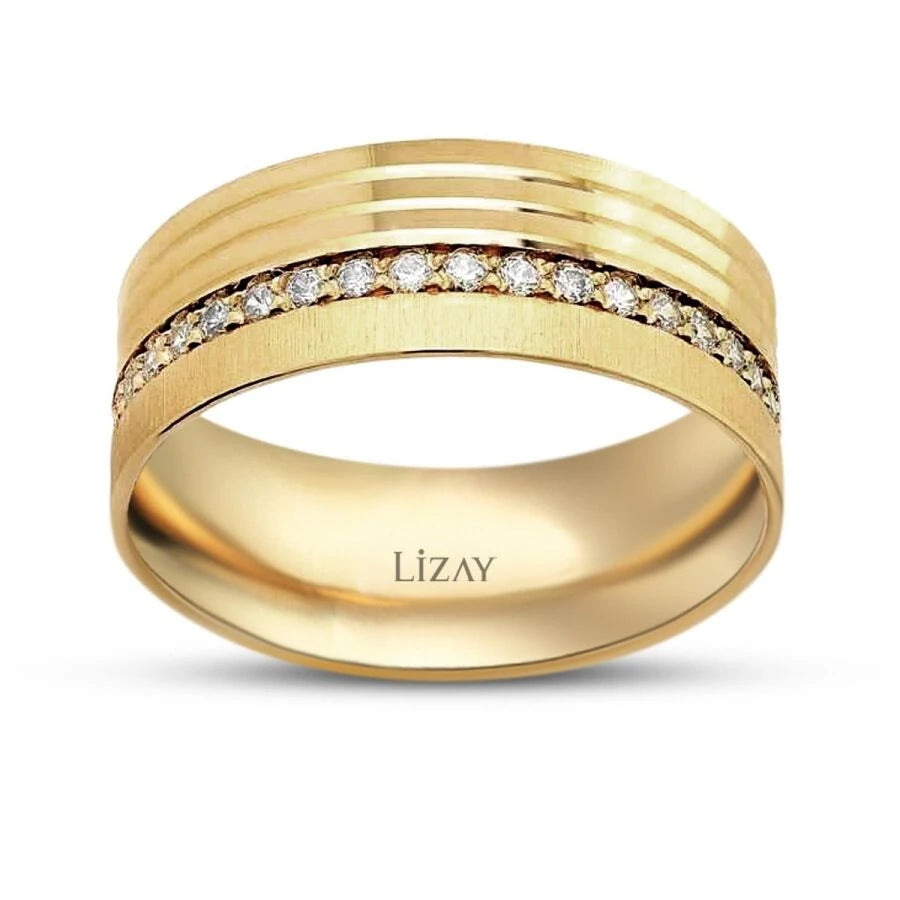Gold Modern Classic Wedding Band