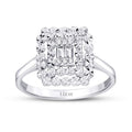0.08 Carat Diamond Baguette Ring