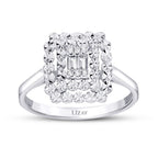 0.08 Carat Diamond Baguette Ring