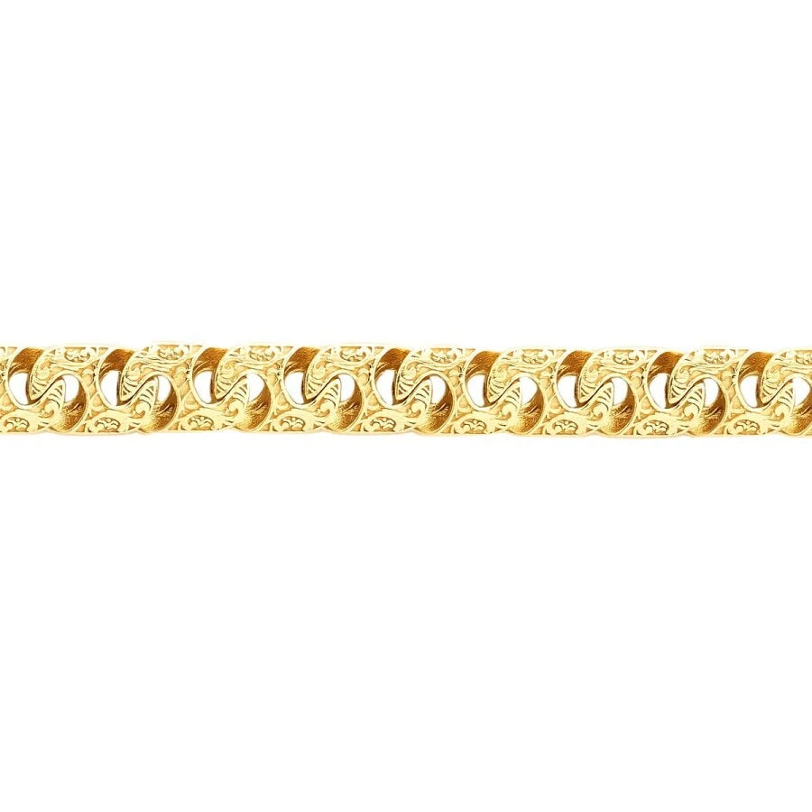 Gold Motif-Pattern Men’s Bracelet