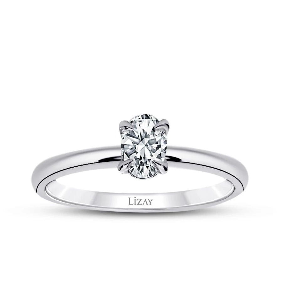 0.70 Carat Diamond Oval Solitaire Engagement Ring