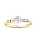 0.60 Carat Diamond Lotus Solitaire Engagement Ring