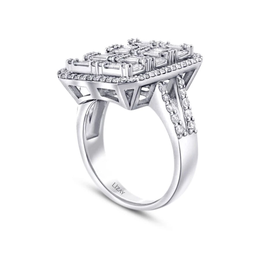 1.71 Carat Diamond Baguette Ring