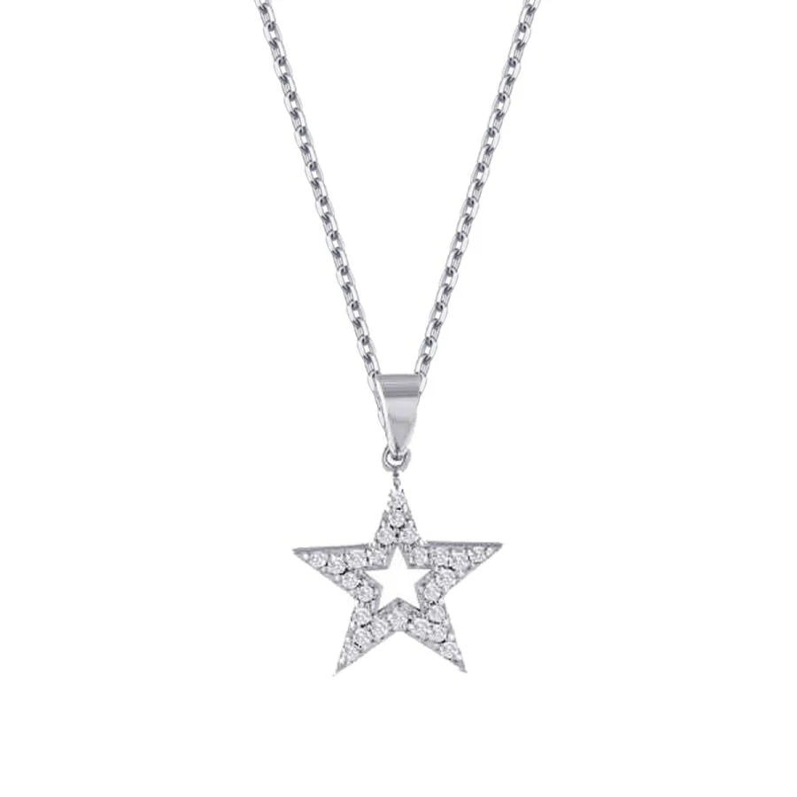 0.11 Carat Diamond Trend Star Necklace