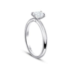 0.60 Carat Diamond Emerald Solitaire Engagement Ring