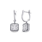 0.70 Carat Diamond Baguette Earrings