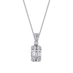 0.16 Carat Diamond Baguette Necklace