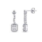0.64 Carat Diamond Baguette Earrings