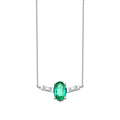 0.45 Carat Diamond Emerald Baguette Necklace
