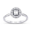 0.17 Carat Diamond Baguette Ring