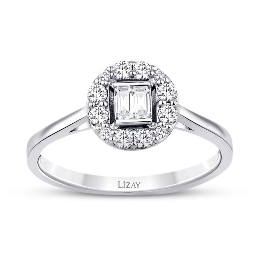 0.17 Carat Diamond Baguette Ring