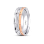Gold Two-Tone Wedding Band
