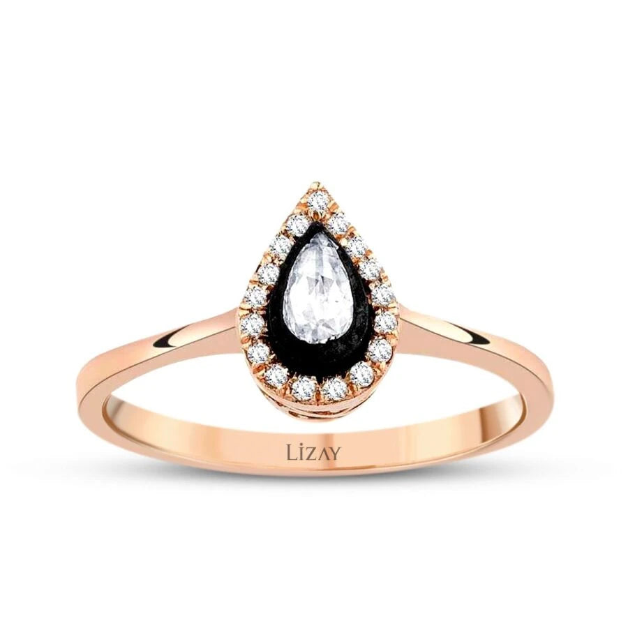 0.21 Carat Diamond Pear Solitaire Engagement Ring