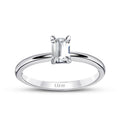 0.60 Carat Diamond Emerald Solitaire Engagement Ring