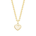 Gold Mother-of-Pearl Heart Necklace