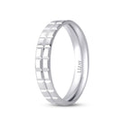 Modern White Gold Wedding Band